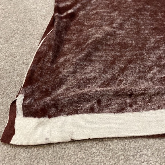 Kokun Overdye Baseball Style Top Vino, White & Black EUC Med Overdye Crew - Picture 4 of 6